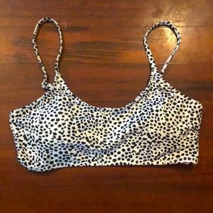 Black and white bikini top